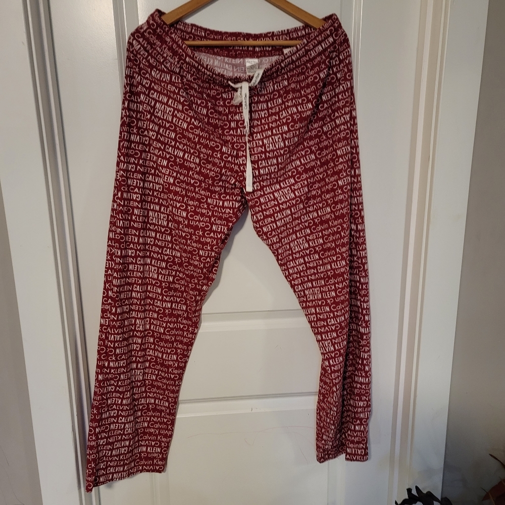 Calvin klein red pants for women sz Large comfortable with string
